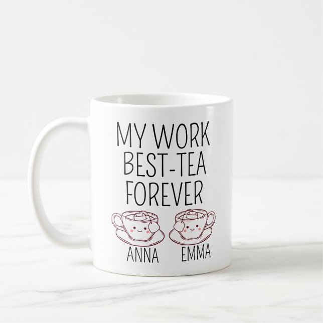 Anpassad present till bästa arbetskompis, Avskedsp Kaffemugg (Vänster)