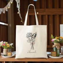 Anpassad present till brudtjänst Floral rosa sling
