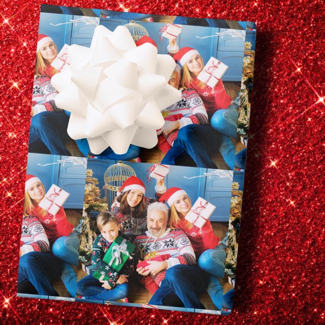 Anpassad presentinslag med foto, anpassad familjeb presentpapper (Skapare uppladdad)
