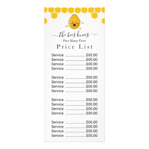 Anpassad Prislista för Honung Kort Rack Card - Mod