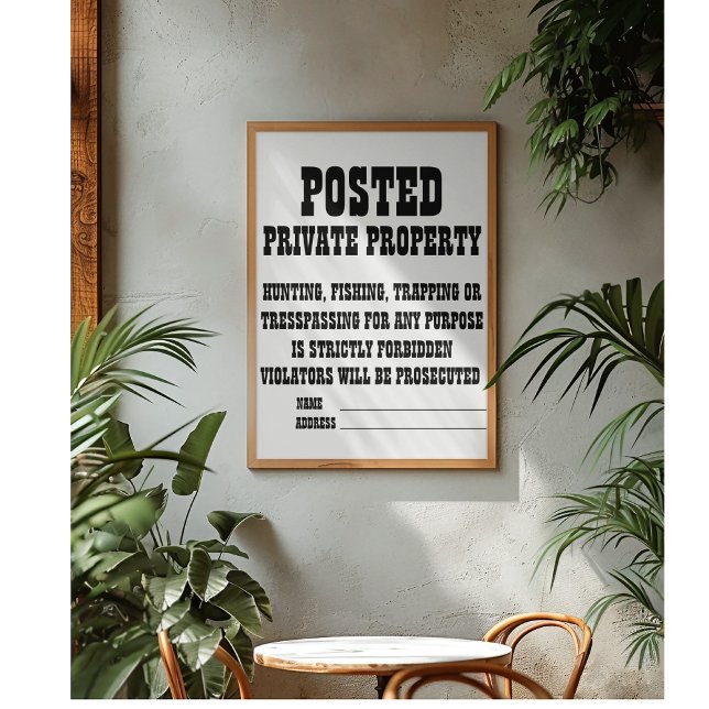 Anpassad Privat Egendom Typografi Konst Poster (Skapare uppladdad)