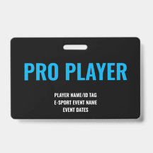 Anpassad Pro-Spelare Minimalistisk E-Sport Evenema