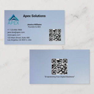 Anpassad professionell modern minimalism med QR-ko Visitkort