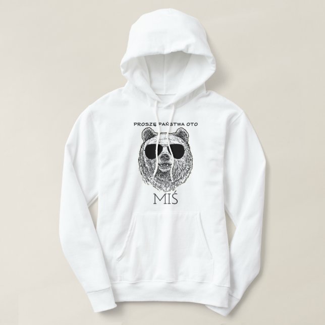 Anpassad PROSZĘ PAŃSTWA OTO MIŚ Polska Roliga Män Hoodie (Design framsida)