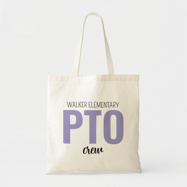 Anpassad PTO Crew Väska, Föräldralärarorganisation Tygkasse (Framsidan)