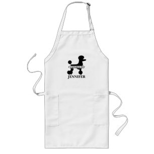 Anpassad Pudel Pet Groomer Apron Långt Förkläde
