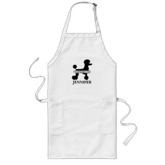 Anpassad Pudel Pet Groomer Apron Långt Förkläde
