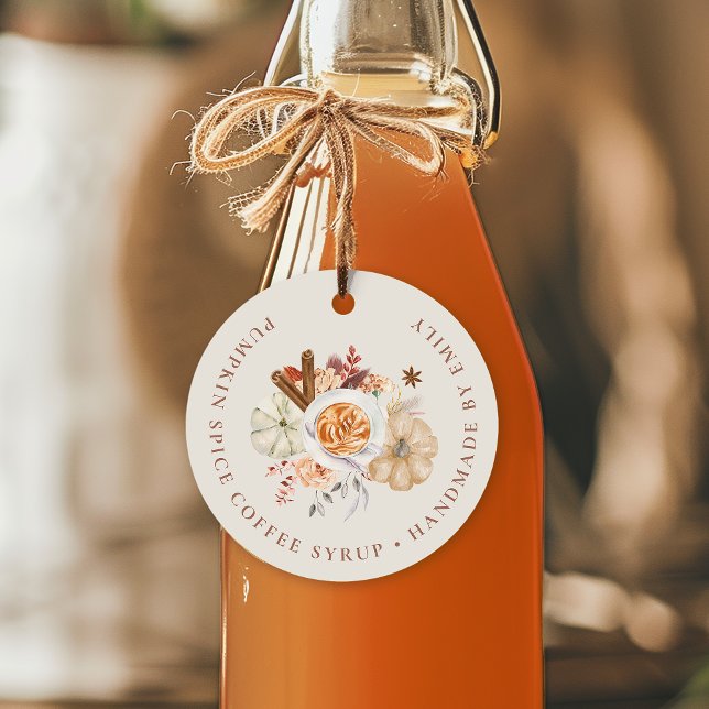 Anpassad Pumpa Kryddkaffesirap Etikett (Skapare uppladdad)
