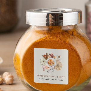 Anpassad Pumpkin Spice Mix Present Fyrkantigt Klistermärke