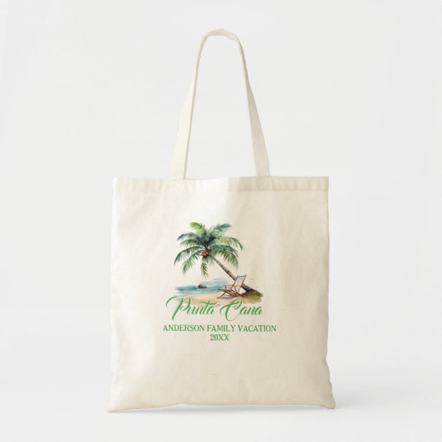 Anpassad Punta Cana Strand  Tygkasse (Framsidan)