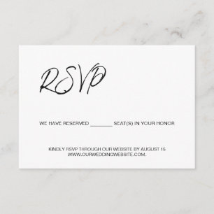 Anpassad QR-kod bröllopswebbplats RSVP Minimalisti Tilläggskort
