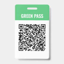Anpassad Qr-kod Covid Grön Passersedel