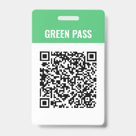 Anpassad Qr-kod Covid Grön Passersedel