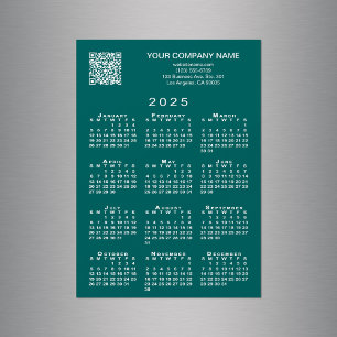 Anpassad QR-kod för företag 2025 kalender turkos m
