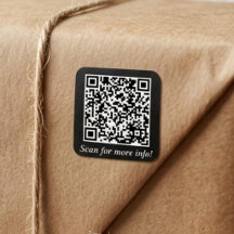 Anpassad QR-kod | Fyrkantiga Klistermärken