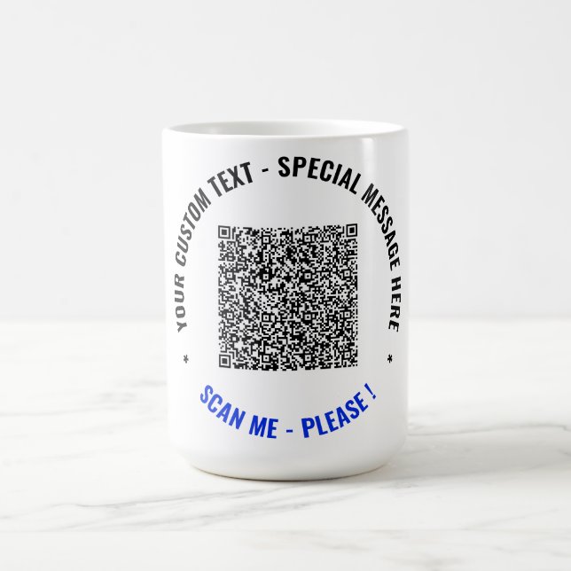 Anpassad QR-kod Kaffemugg Present Lägg till din te (Center)