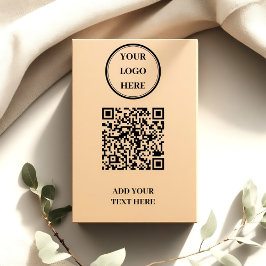 Anpassad QR-kod & logotyp Självfärgad stämpel