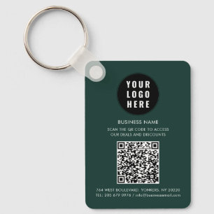 Anpassad QR-kod Modern Logo Minimalistisk Företag Nyckelring