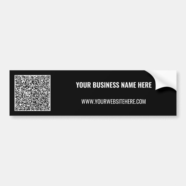 Anpassad QR-kod och textreklamdekal för krockstötf Bildekal (Framsidan)