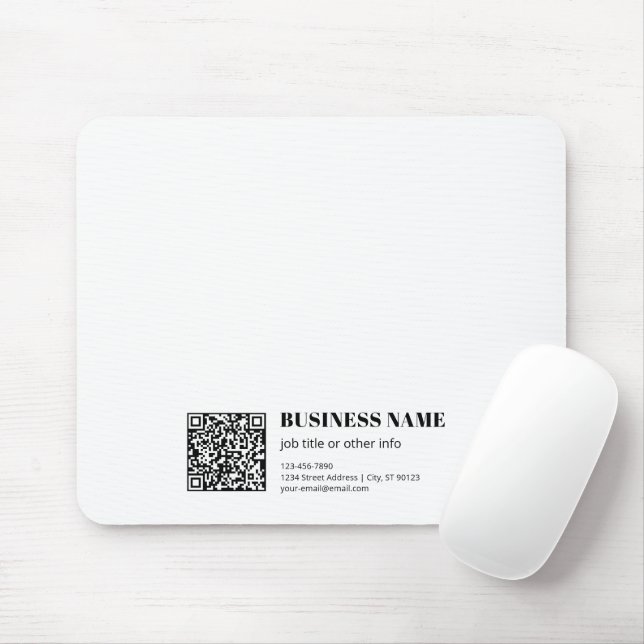Anpassad QR-kod & Redigerbar Retro-moder text Musmatta (Med mus)