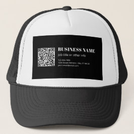 Anpassad QR-kod & Redigerbar Retro-moderan text Keps