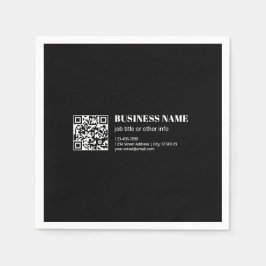 Anpassad QR-kod & Redigerbar Retro-moderan text Pappersservett