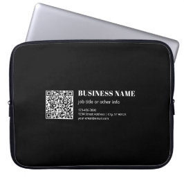Anpassad QR-kod & Redigerbar Retro-Moderna Text Laptop Fodral