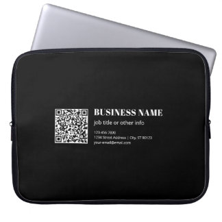 Anpassad QR-kod & Redigerbar Retro-Moderna Text Laptop Fodral