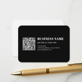 Anpassad QR-kod & Redigerbar Retro-Moderna Text Tilläggskort
