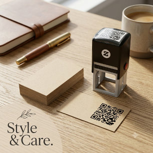Anpassad QR-kod Självbläckande stämpel 1,5 x 1,5 t