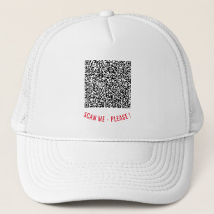 Anpassad QR-kod Skanna Info Trucker Hatt Mall Keps