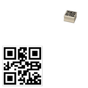Anpassad QR-kod Skannbar webbplatsadress gummistäm Stämpel