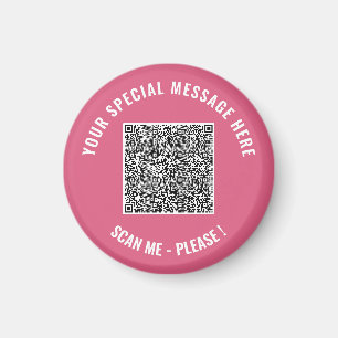 Anpassad QR-kod text och färger Magnetmall Magnet