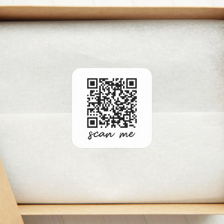 Anpassad QR-koddekal Fyrkantigt Klistermärke