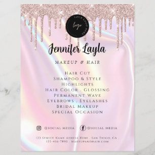 Anpassad QR-kodlogotyp Elegant Pärlglänsande Rosa Reklamblad