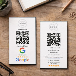 Anpassad QR-kodlogotyp för företagsrecensioner Visitkort