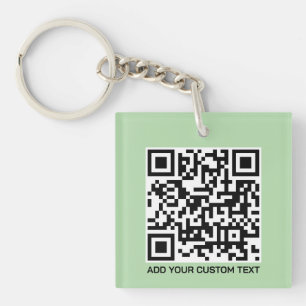 Anpassad QR-kodnyckelring – Modern personlig desig