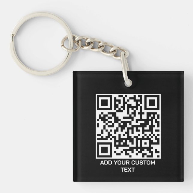 Anpassad QR-kodnyckelring – Modern personlig desig (Framsidan)