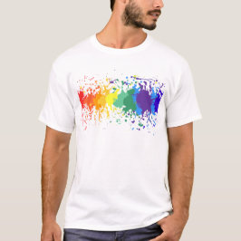 ANPASSAD RAINBOW PAINT STÄNK DRIPS GAY PRIDE TEE