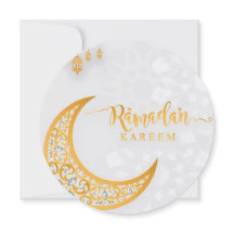 Anpassad Ramadan Kareem Circle White & Golden