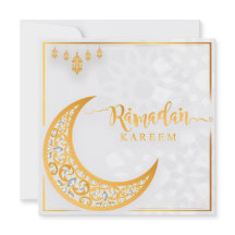 Anpassad Ramadan Kareem Mubarak White & Golden 1