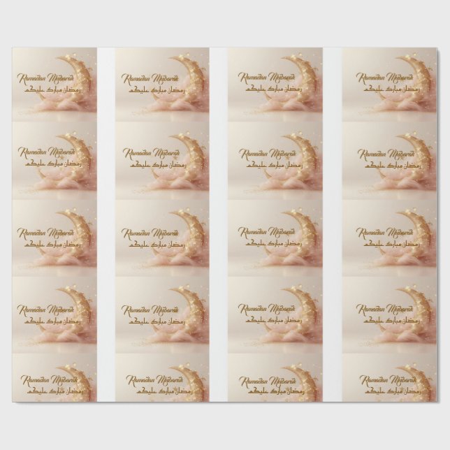 Anpassad Ramadan Mubarak – arabiskt omslagspapper Presentpapper (Platt)