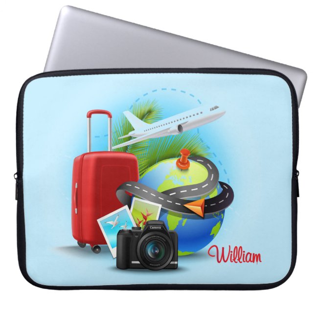 Anpassad resande laptop fodral (Framsidan)