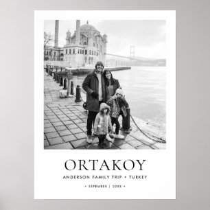 Anpassad resefoto och detaljer museumstil affisch