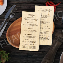 Anpassad restaurangmeny meny
