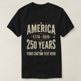 Anpassad Retro Amerika 250 År 1776 2026 T Shirt