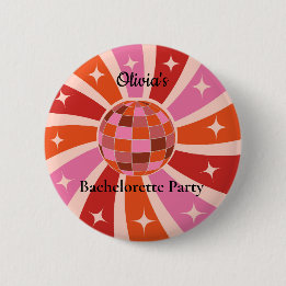Anpassad Retro Disco boll Speningsfest  Knapp