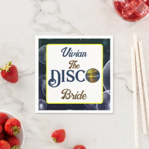 Anpassad Retro Disco Sängkammarparty Disco Brud Pappersservett
