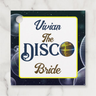 Anpassad Retro Disco Spenatparty Disco Brud Gåvor Etiketter