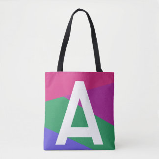 Anpassad Retro Färgblock Monogram Väska